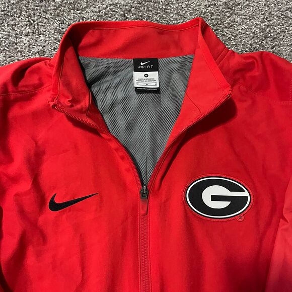 2016 Nike UGA Georgia Bulldogs On Field Full Zip Windbreaker Jacket Mens Sz M - Picture 2 of 6